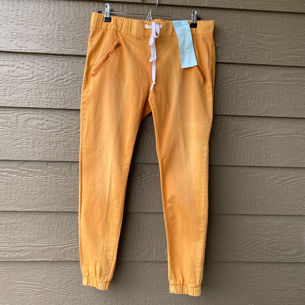 V.I.P. jeans women's pant/ JOGGERS in pumpkin color